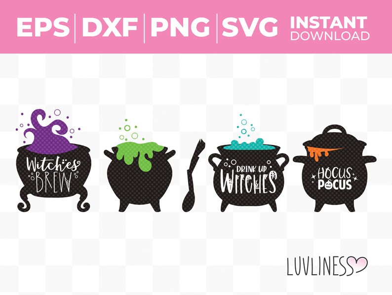 Halloween Witch's Brew Cauldron SVG Bundle