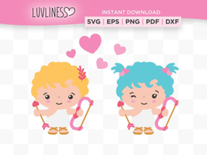 Cupid SVG Bundle for Cricut and Silhouette Cute Cupid with Bow and Arrow