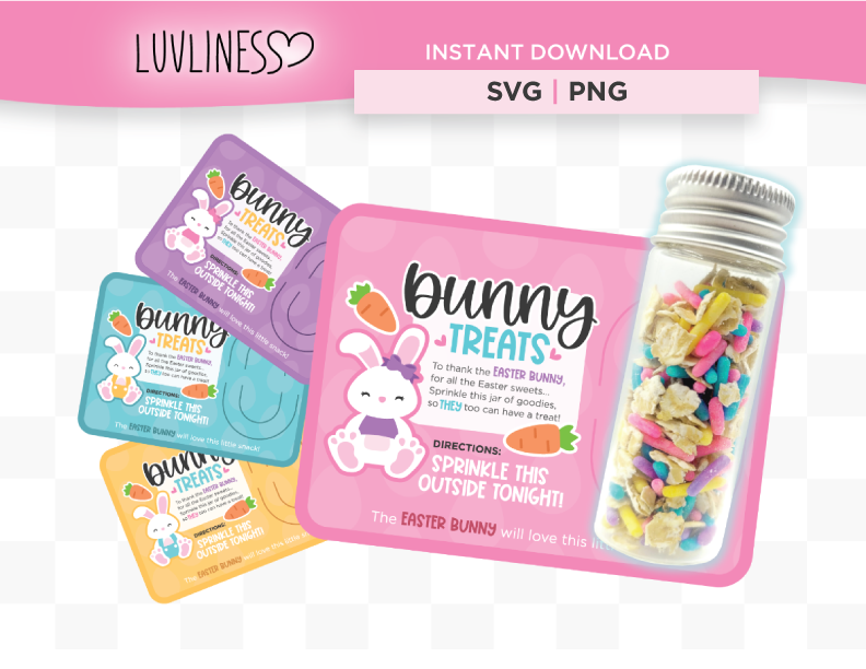 Bunny Bait Card SVG Cricut Template, Easter Bunny Bait Card