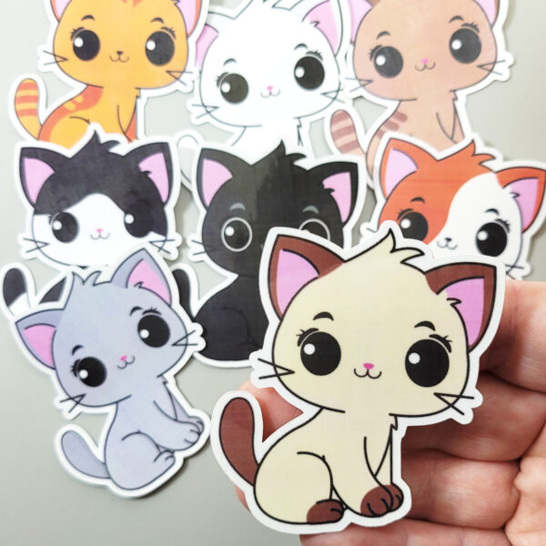 Sitting Pretty Cat Sticker, Vinyl Stickers