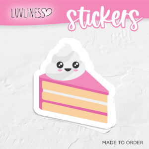 Sweet Strawberry Cake Sticker