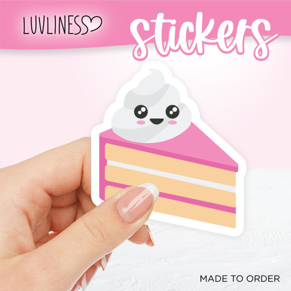 Sweet Strawberry Cake Sticker