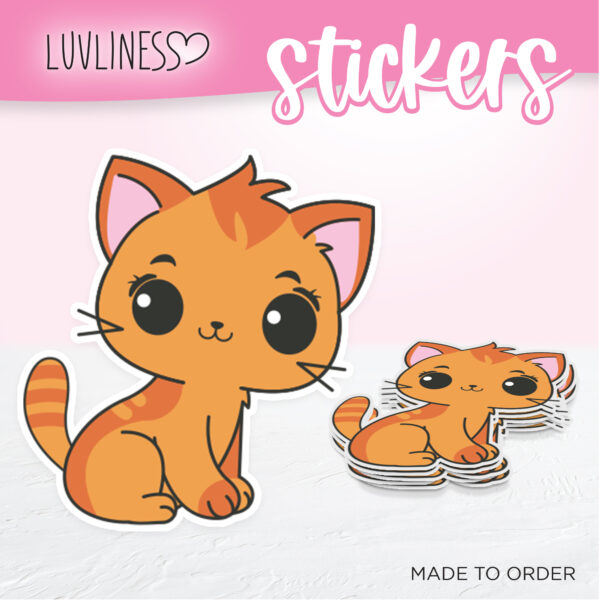 Ginger Cat Sitting Pretty Sticker