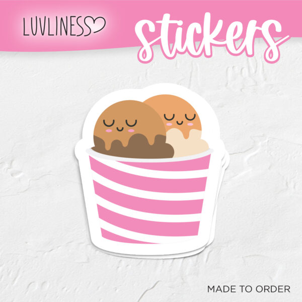 Benevolent Butterscotch Twins Ice Cream Sticker