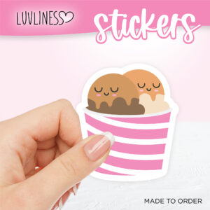 Benevolent Butterscotch Twins Ice Cream Sticker