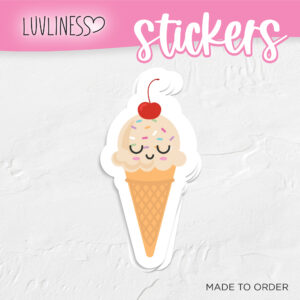 Felicitous French Vanilla Ice Cream Sticker