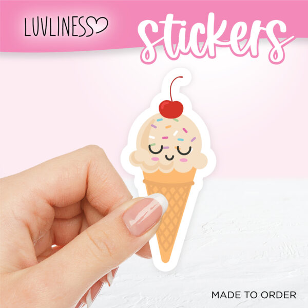 Felicitous French Vanilla Ice Cream Sticker