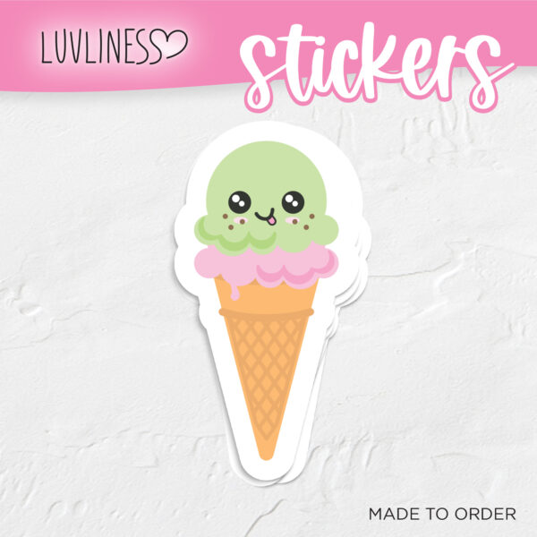 Chipper Mint Chip Ice Cream Sticker