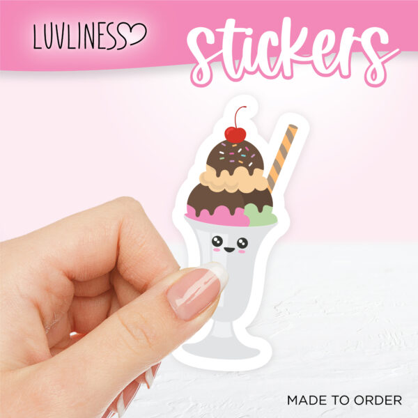 Playful Parfait Ice Cream Sticker