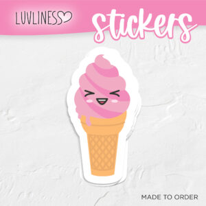 Sassy Strawberry Ice Cream Sticker