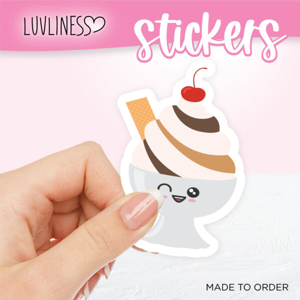 Silly Sundae Ice Cream Sticker