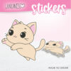 Playful Golden Cat Sticker