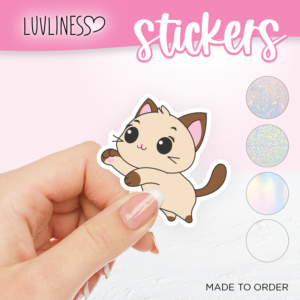 Sticker, Siamese Cat Sticker, Waterproof Sticker