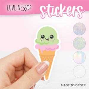 Mint Chip Ice Cream Sticker by Luvliness
