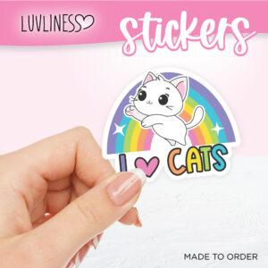 I Love Cats Sticker