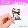 Cat in Book Sticker - Siamese Cat