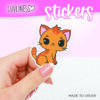 Luvliness Cat Sticker Sitting Pretty - Ginger Cat