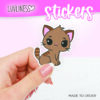 Luvliness Cat Sticker Sitting Pretty - Tabby Cat