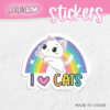 I Love Cats Sticker