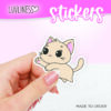 Playful Cat Sticker - Golden Cat