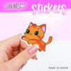 Playful Cat Sticker - Ginger Cat