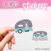 Blue Travel Trailer Sticker - RV Sticker - Camping Sticker