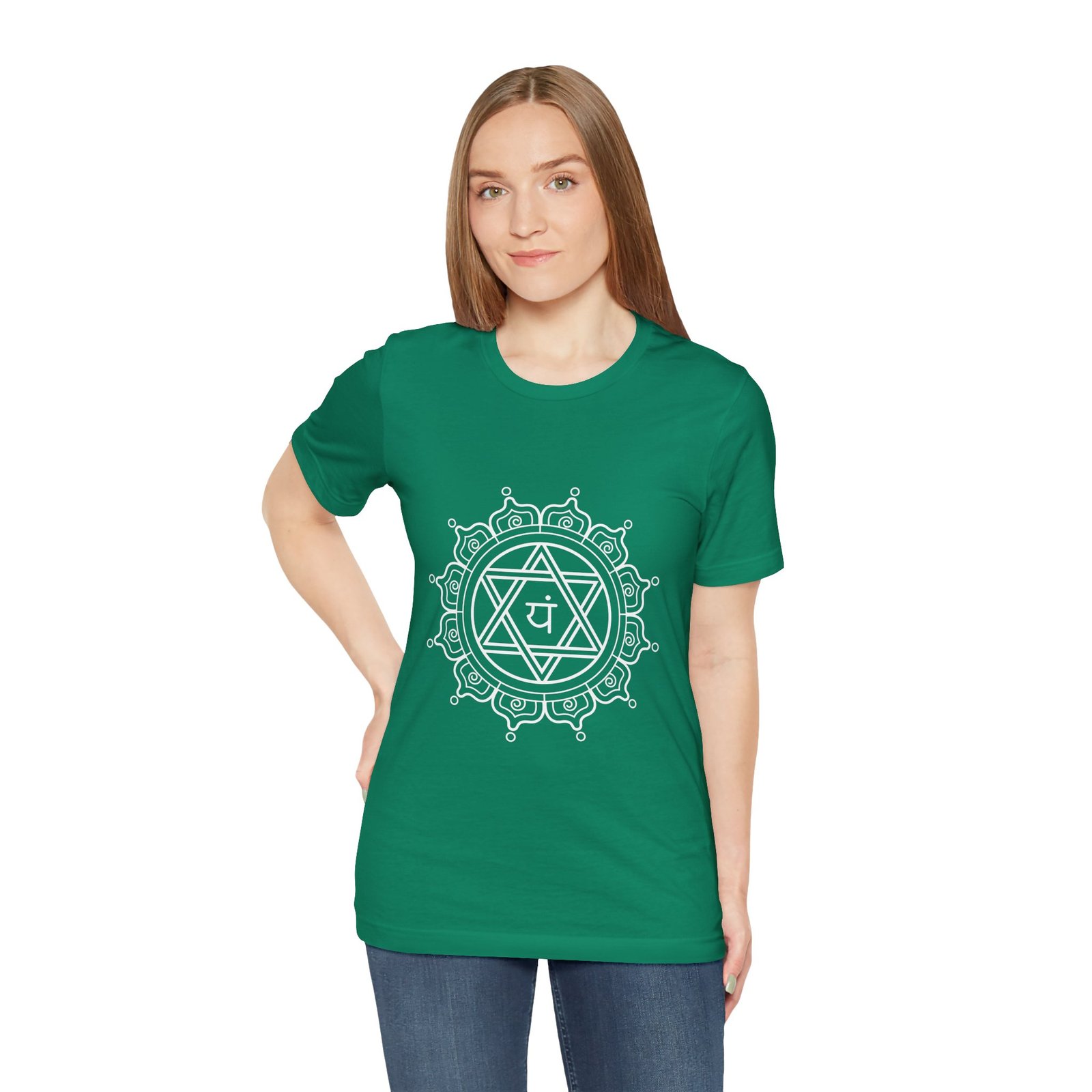 Heart Chakra - Unisex Jersey Short Sleeve Tee - Image 5