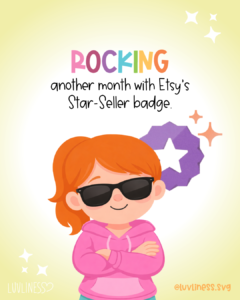 Rocking another month with Etsy's Star Seller badge :)