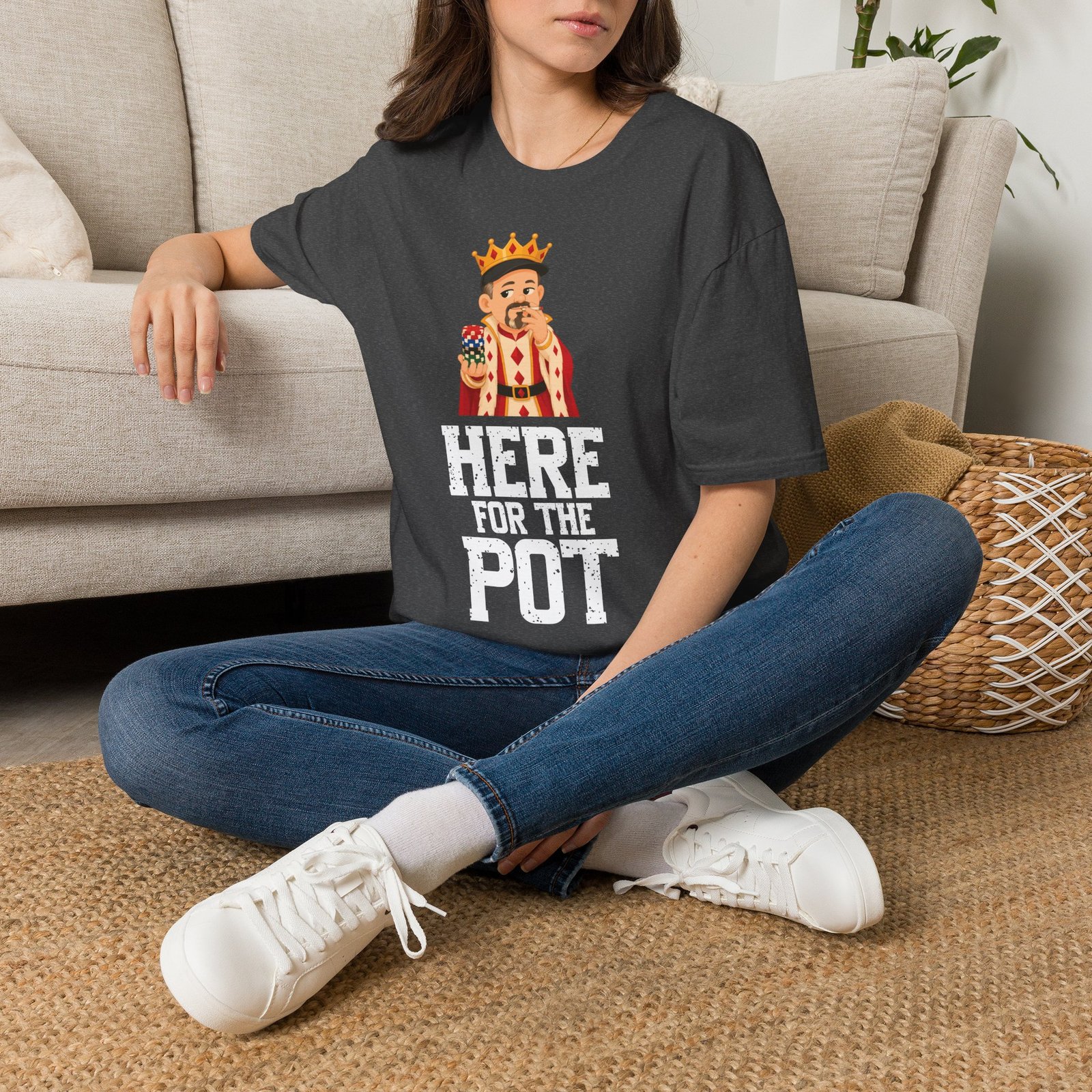 Here for the Pot - Unisex Softstyle T-Shirt - Image 2